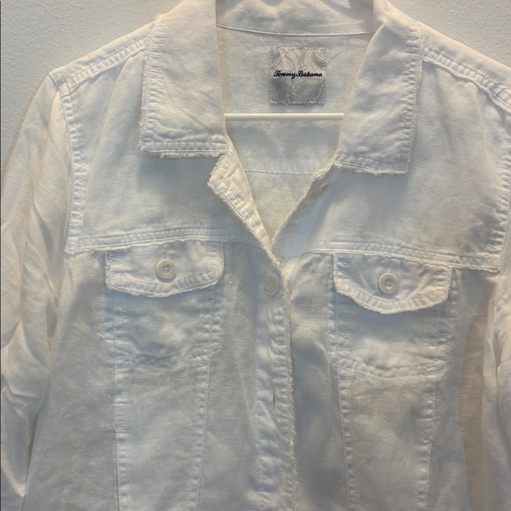 Tommy Bahama White Linen Jacket - Picture 2 of 5